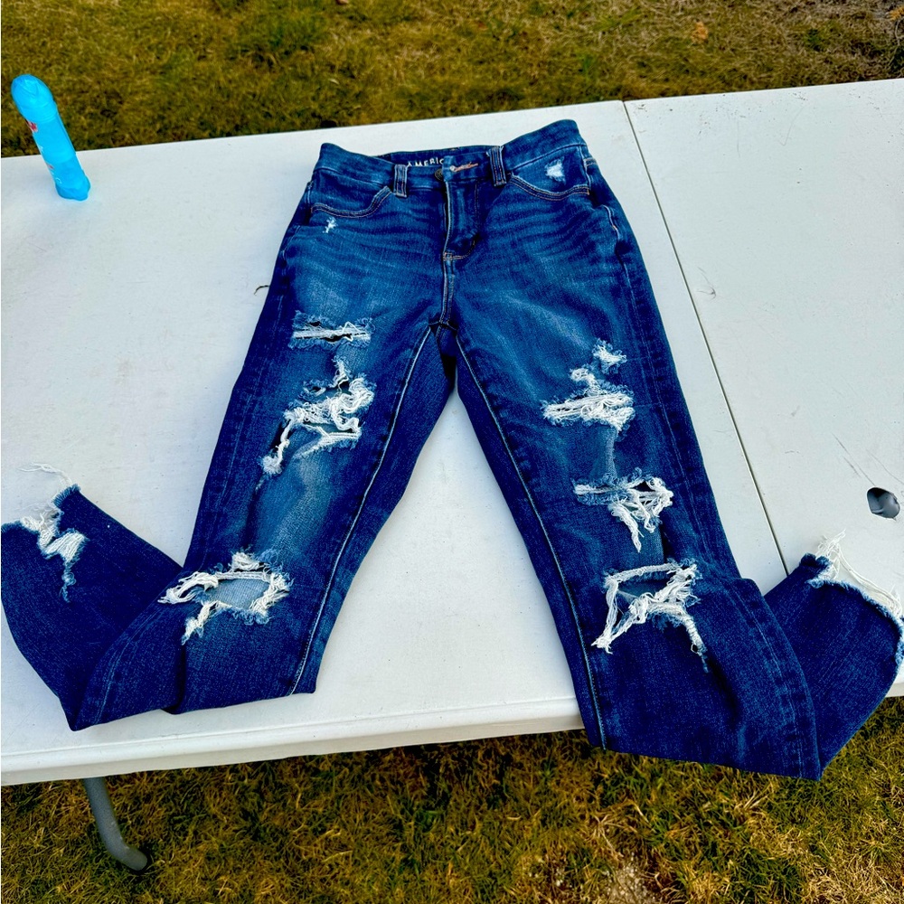 Distressed American Eagle jeans